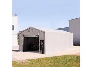 4260626594628 - Outlander 6x10m Zelthalle PVC-Plane grau mit Statik (Betonuntergrund) - (94113)