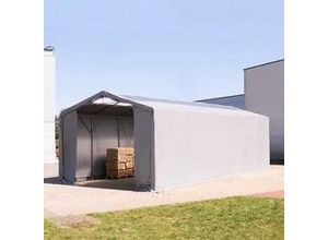 4260626594741 - Outlander 6x12m Zelthalle PVC-Plane grau mit Statik (Betonuntergrund) - (94125)