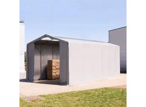 4260626594772 - Outlander 6x12m Zelthalle PVC-Plane grau mit Statik (Betonuntergrund) - (94128)