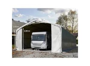 4260626612087 - 6x24m Zeltgarage PRIMEtex-Plane grau ohne Statik - (99497)