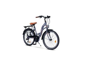 4260627055845 - 26 Zoll Alu City Bike Mädchen Fahrrad Aluminium Shimano 21 Gang RH 44cm