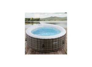 4260627426294 - Aufblasbarer Whirlpool In- & Outdoor 180 cm 4 Personen 100 Massagedüsen mit Heizung 800 Liter Inkl Abdeckung Bubble Spa & Wellness Massage - Arebos