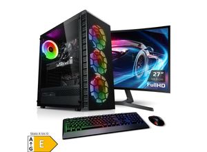 4260627613687 - PC Set mit 27 Zoll TFT Total V AMD Ryzen 7 5700X 16GB DDR4 NVIDIA RTX 4060 8 GB 1TB SSD WLAN Windows 11