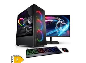 4260627618316 - PC Set Gaming mit 27 Zoll TFT Raptor V AMD Ryzen 5 5600G 16GB DDR4 AMD Vega Grafik 1TB SSD WLAN Windows 11