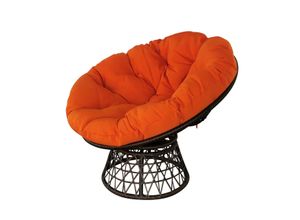 4260631348483 - Moon Chair Rattansessel Sitzsessel orange rot