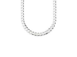 4260632091517 - Kette ohne Anhänger BRUNO BANANI Schmuck Geschenk Silber 925 Halsschmuck Halskette Panzerkette Halsketten Gr 60 Silber 925 (Sterlingsilber) Länge 60 cm Breite 7 mm silberfarben Herren Ketten ohne Anhänger