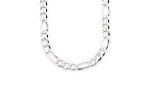 4260632091579 - Kette ohne Anhänger BRUNO BANANI Schmuck Geschenk Silber 925 Halsschmuck Halskette Figarokette Halsketten Gr 60 Silber 925 (Sterlingsilber) Länge 60 cm Breite 7 mm silberfarben Herren Ketten ohne Anhänger