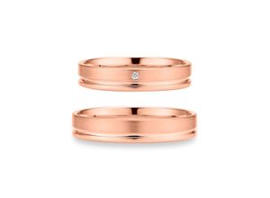 4260632092576 - Trauring PHÖNIX Schmuck Geschenk Gold 333 Ehering LIEBE versch Varianten Fingerringe Gr 49 001 ct SI = kleine Einschlüsse mit Brillant Roségold 333 40 mm rosegold (roségoldfarben) Trauringe Goldring mit oder ohne Brillant - Made in Germany