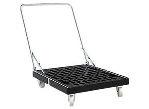 4260633286448 - Select Transportroller BASICline bis 500 kg klappbarer Schiebebügel L 815 x B 724 x H 192 mm Recycling-HDPE schwarz 4260633286448 - Select Transportroller BASICline bis 500 kg klappbarer Schiebebügel L 815 x B 724 x H 192 mm Recycling-HDPE schwarz