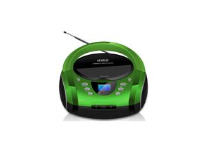 4260633470892 - Tragbarer CD-Player USB Bluetooth FM-Radio 20 Speicherplätze AUX IN Kopfhöreranschluss Kinder Radio CD-Radio Boombox grün - Silverstone Green