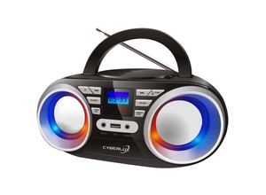 4260633471158 - CD-Player m LED-Beleuchtung USB Kinder Radio Schwarz Silber