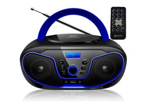 4260633471196 - CD-Player Stereoanlage Tragbares Kinder Radio Boombox Blau