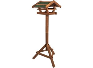 4260634302383 - Vogelhaus aus Holz inkl Ständer ca 30L x 23W x 105H cm Vogelhäuschen für Vogelfutter - Futterhaus Vogelfutterstation - Schutz gegen Schnee & Regen