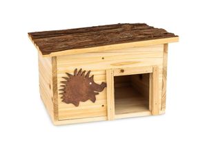 4260634303519 - Igelhaus aus Holz ca 32x26x22cm - Igelpension Igelhütte Igelhotel - Winterquartier & Schutz für Igel Schönes Futterhaus bzw Igelschlafhaus inkl