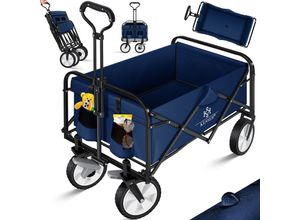 4260635555085 - KESSER® Bollerwagen faltbar Handwagen Transportkarre max 150kg Tragkraft & 360° PVC-Reifen Gerätewagen inkl 2 Netztaschen Seitentasche & Abdeckung Transportwagen Gartenanhänger ohne Dach 4260635555085 - KESSER® Bollerwagen faltbar Handwagen Transportkarre max 150kg Tragkraft & 360° PVC-Reifen Gerätewagen inkl 2 Netztaschen Seitentasche & Abdeckung Transportwagen Gartenanhänger ohne Dach