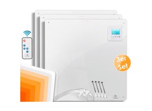 4260635555665 - KESSER® Infrarotheizung 425-550 Watt mit Fernbedienung ? LCD-Display Digital ? Timer ? Wandheizung ? Infrarot ? Heizung ? Heizkörper Heizpaneel InklStandfüßen NEU