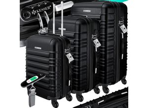 4260635557867 - KESSER® 3tlg Hartschalenkofferset Hartschalenkoffer Reisekoffer Set Reisekofferset Trolley Koffer Inkl Kofferwaage + Gepäckanhänger Rollkoffer Schloss 4 Rollen ABS-Hartschale Teleskopgriff M-L-XL