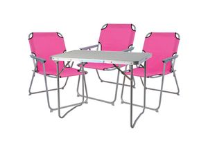 4260635721596 - 4-teiliges Campingmöbel Set pink 80x60x68cm-MMC330871+3xMPO2600PI