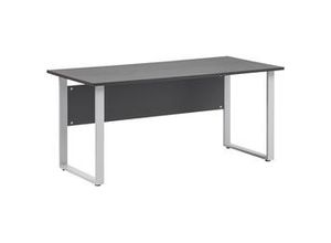 4260637313621 - 1500 Schreibtisch anthrazit rechteckig Kufen-Gestell silber 1600 x 650 cm