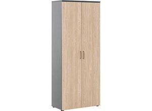 4260637314857 - Aktenschrank 1500 701717 anthrazit eiche hell 4 Fachböden 802 x 410 x 1997 cm