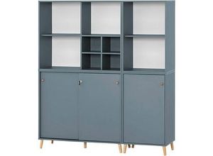 4260637316417 - Regalschrank 500 701809 blaugrau 6 Fachböden 15105 x 410 x 1687 cm