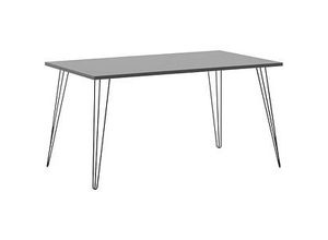 4260637316677 - Fynn Schreibtisch platingrau rechteckig 4-Fuß-Gestell schwarz 1400 x 800 cm 4260637316677 MÖBELPARTNER