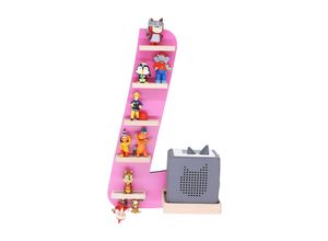 4260641122813 - Holz Buchstabe L Kinder Regal Toniebox Figuren Wandregal Tonies Musikbox (Farbe Pink)