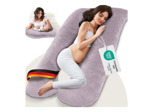 4260641680962 - Bestschlaf Multifunktions-Körperkissen Schwangerschaftskissen in U Form Stillkissen mit abnehmbarem und waschbarem Bezug auch verwendbar als Seitenschläferkissen oder Lagerungskissen