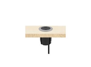 4260642312978 - kalb USB Einbausteckdose mit 2 USB-Anschlüssen 54mm rund für Montage in und an Möbeln   Platten mit EU-Stecker inkl farbiger Blenden