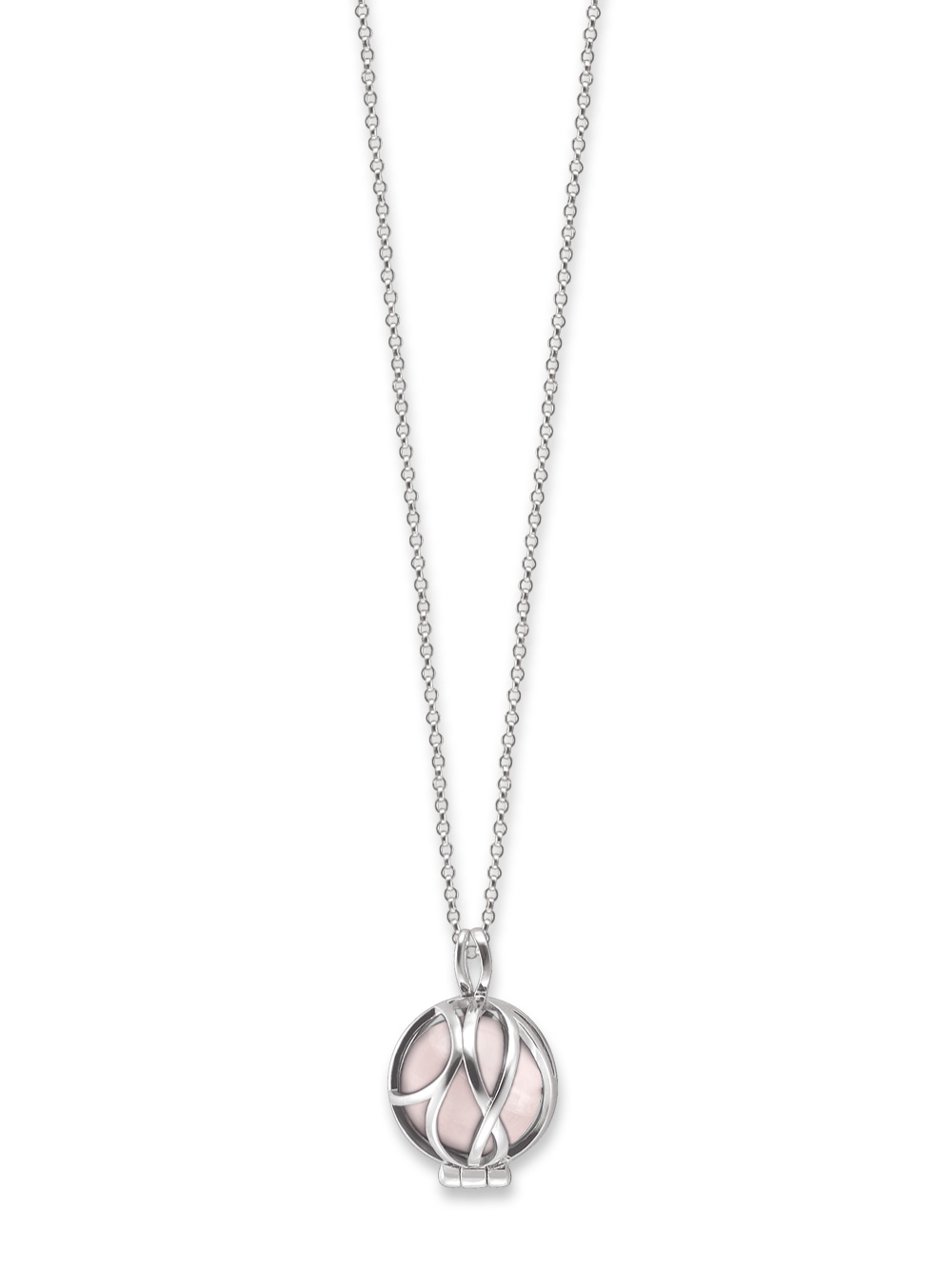4260645862593 - Kette mit Anhänger ENGELSRUFER Powerful Stone Paradise Rosenquarz ERN-HEALPARA-RQ Halsketten Gr XS Silber 925 (Sterlingsilber) Länge 50 cm bunt (silberfarben rosa) Damen Ketten mit Anhänger Rosenquarz