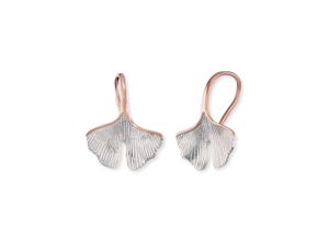 4260645863095 - Paar Ohrhaken ENGELSRUFER Ginkgo ERE-GINKGO-BIG ERE-GINKGO-BIR Ohrringe Gr Silber 925 (Sterlingsilber) rosegold (silberfarben roségoldfarben) Damen Creolen Ohrhänger Ohrring Ohrschmuck Ohrstecker