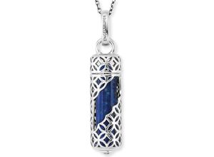 4260645866232 - Kette mit Anhänger ENGELSRUFER POWERFUL STONE LAPISLAZULI ERN-HEAL-LP-M Halsketten Gr M Silber 925 (Sterlingsilber) Länge 60 cm bunt (silberfarben blau blau) Damen Ketten mit Anhänger zu Kleid Shirt Jeans Sneaker Anlass Geburtstag Weihnachten