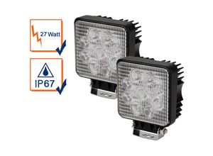 4260647051643 - - 27 Watt led Strahler alu 2er set 4250 Kelvin Neutralweiß IP67 135x11cm