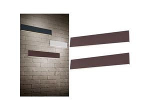 4260647054514 - Leuchten - Flache led Wandleuchte 2er Set Up & Down Light Rostoptik - 3 Stufen Dimmer 47cm