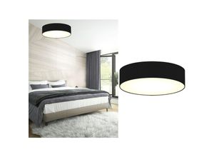 4260647055481 - Smartwares - Zeitlose runde Deckenleuchte mit led Stoffschirm Schwarz ø 50cm