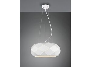 4260647057027 - Leuchten - Geometrische led Pendelleuchte mit Lasercut Muster weiß matt