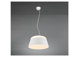 4260647057768 - Leuchten - Große moderne led Pendelleuchte dimmbar mit Metallschirm Weiß matt ø 45cm