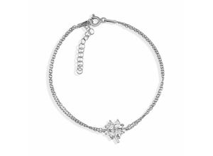 4260647222128 - Armband DKENIZ 925 - Sterling Silber Kleeblatt Armbänder Gr 17 cm + 3 cm Silber 925 (Sterlingsilber) silberfarben (silber weiß) Damen