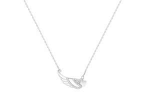 4260647224726 - Dkeniz Anhänger mit Kette 925 - Sterling Silber Zirkonia 42+3cm Glänzend