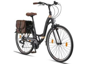 4260647781533 - Licorne Bike Stella Plus Premium City Bike in Zoll Aluminium Fahrrad für Mädchen Jungen Herren und Damen - 21 Gang-Schaltung - Hollandfahrrad