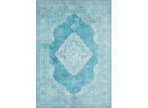 4260648235370 - Teppich Carme Teppiche Gr B L 160 cm x 230 cm 5 mm 1 St blau (aquamarin) Orientalische Muster Orientalisch Orient Vintage Wohnzimmer Schlafzimmer Esszimmer