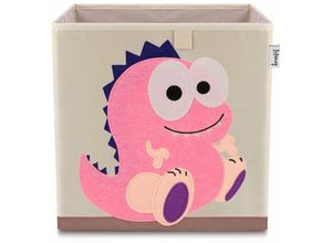 4260648331034 - Aufbewahrungsbox mit Dinosaurier Motiv i Spielzeugbox mit Tiermotiv passend für Würfelregale i Ordnungsbox für das Kinderzimmer i Aufbewahrungskorb