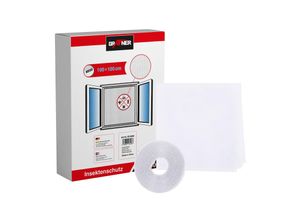 4260649282588 - Grafner® Insektenschutz Fliegengitter Fenster 100x100cm mit Klettband IS10906 weiß