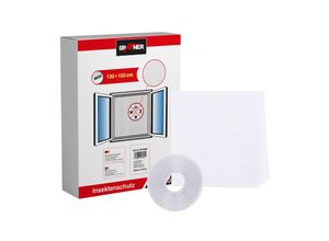 4260649282601 - Grafner® Insektenschutz Fliegengitter Fenster 130x150cm mit Klettband IS10908 weiß