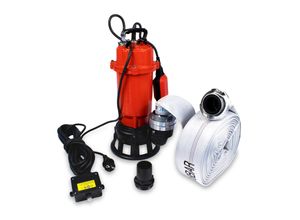 4260649285435 - Profi Fäkalienpume 1500 Watt mit Schneidwerk und 30m Schlauch Schwimmschalter 15000 l h K