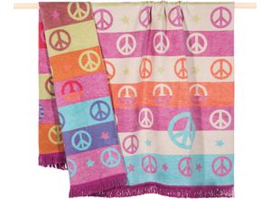 4260649780992 - Wohndecke PAD PEACE Wohndecken Gr B L 150 cm x 200 cm lila (purple) Decken Made in Europe