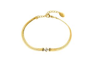 4260650665981 - PAUL VALENTINE Armband Retro Sparkling Messing 18K vergoldet