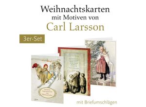 4260653746113 - 3er-Set Weihnachtskarten mit Motiven von Carl Larsson