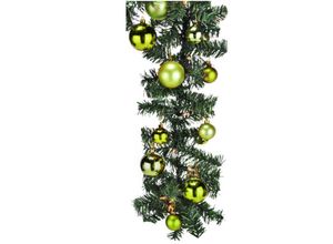 4260656775790 - - Tannengirlande 540 cm mit 70 led + 30 Baumkugeln Lime-MLK066W-TA+MYW99830-Lime