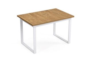 4260656981870 - B&d Home - Esstisch ausziehbar Kufengetell weiss Esszimmermöbel Landhaus für 4-6 Personen Küchentisch Esszimmertisch für Esszimmer Küche